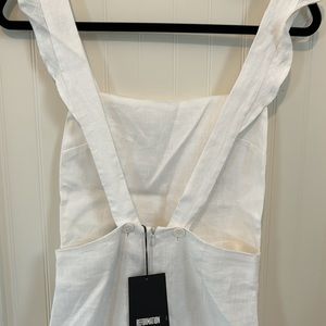 Reformation White Linen Dress Size 4 With Tags